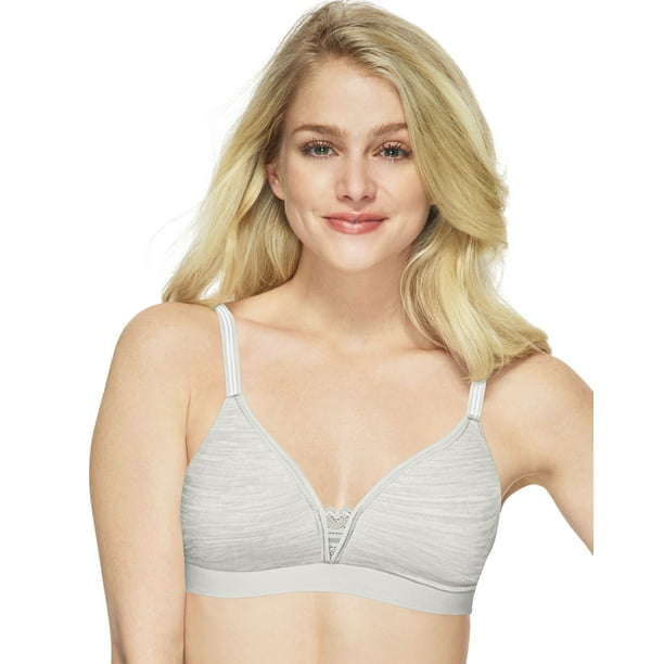 Hanes Womens Ultimate ComfortBlend T-Shirt Unlined Wirefree Bra, 2XL 