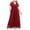 Red, variant on fartey Womens Plus Size Lace Maxi Dresses Tunic Short Sleeves V Neck Sundress Casual Pleated Flowy Evening Dress Elegant Fashion Prom Party Club Wedding Guest Sundresses, XL-5XL