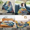 thumbnail image 7 of 60x80 inch Crystal Fleece & Arctic Fleece Blanket Soft Bed Throws for Home or Camping Psychedelic Art Unicorn, 7 of 7