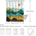 thumbnail image 5 of Mountain Shower Curtain, Forest Shower Curtain, Nature Shower Curtain, Waterproof Cool Art Tree Shower Curtain, Sunset Landscape Birds Shower Curtains for Bathroom, 72W x 72H Inch, 5 of 6