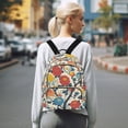 thumbnail image 7 of FORMRS Mini Backpack Purse for Women Quilted Travel Daypack Casual Shoulder Bag, Vibrant Japanese Flowers, 7 of 7
