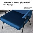 thumbnail image 5 of Modern Accent Chair, Metal Frame Armchair with Velvet Padded Backrest and Seat Cushion, Upholstered Sofa Chair Reception Chair for Living Room, Bedroom, Office,, 5 of 6