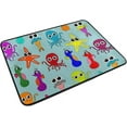 thumbnail image 6 of Coolnut Shower Curtain and Rug Set Funny Sea Creatures Polyester Waterproof Bath Curtain and Mat with Hooks 72" x 72", 6 of 6