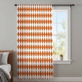 thumbnail image 4 of Orange Plaid Sheer Curtains 54" Long, Modern Minimalist Geometric Gingham Checkered Light Filering Curtains, Breathable Simi Curtain Privacy Drapes for Kitchen Bathroom Nursery Small Window Treatment, 4 of 9