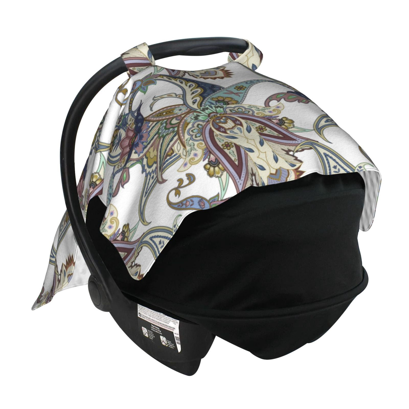 Car Seat Cover Baby - Paisley Pattern No.9022 Breathable Infant Car Seat Cover for Baby Carseat, Lightweight Comfort Baby Essentials Must Haves Newborn Stuff for Girl Boy