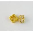 thumbnail image 1 of Colgante con microincrustaciones de cobre, accesorios de joyería para hacer uno mismo, borla, trébol de cuatro hojas, mariposa, collar de acero de titanio, lazo, chapado en oro real, 1 of 6