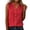 Red-01, variant on Perfectbot Women's Sleeveless V-Neck Blouse, Button-Down Notched Collar Casual Tank Top Summer Lightweight Wear
