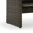 thumbnail image 5 of Benjara Soha 59 Inch Outdoor Multi Use Dining Table, Resin Wicker with Shelf, Brown, 5 of 5