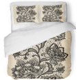 thumbnail image 1 of Juego de Ropa de Cama ABPHQTO 3 Piezas Cinta de encaje Abstracto Floral Twin con 2 fundas de almohada, 1 of 1