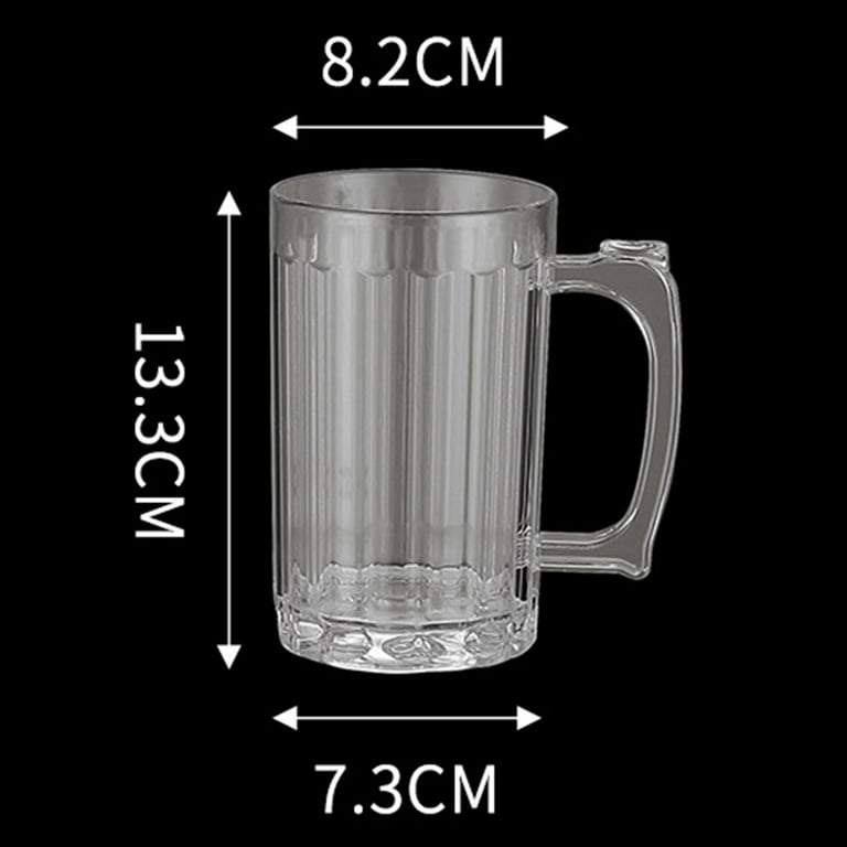Transparent Mug Breakfast Coffee Cup Shatterproof Unbreakable Reusable Drinkware with Handle for Home Restaurant 400ml, Size: 400 mL, Clear