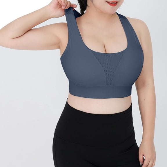 Fznquz Sport Bras for Women Yoga Cross Back Crop Top High Support Longline Bras