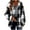 Black, variant on Fleece Lined Plaid Shacket Jacket Women Flannel Lapel Sherpa Hoodies Outwear Fall Winter Hooded Coat with Pockets (Khaki L)