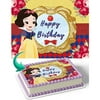 snow white edible cake image topper birthday cake banner 1/4 sheet