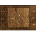 thumbnail image 1 of Ahgly Company Indoor Rectangle Abstract Orange Contemporary Area Rugs, 2' x 5', 1 of 1