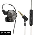 thumbnail image 2 of Auriculares deportivos de alta fidelidad, auriculares de música con micrófono para teléfonos móviles, color negro, 2 of 9