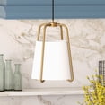 thumbnail image 2 of Evelyn&Zoe Mid-Century Modern Fabric and Metal Pendant, 2 of 5
