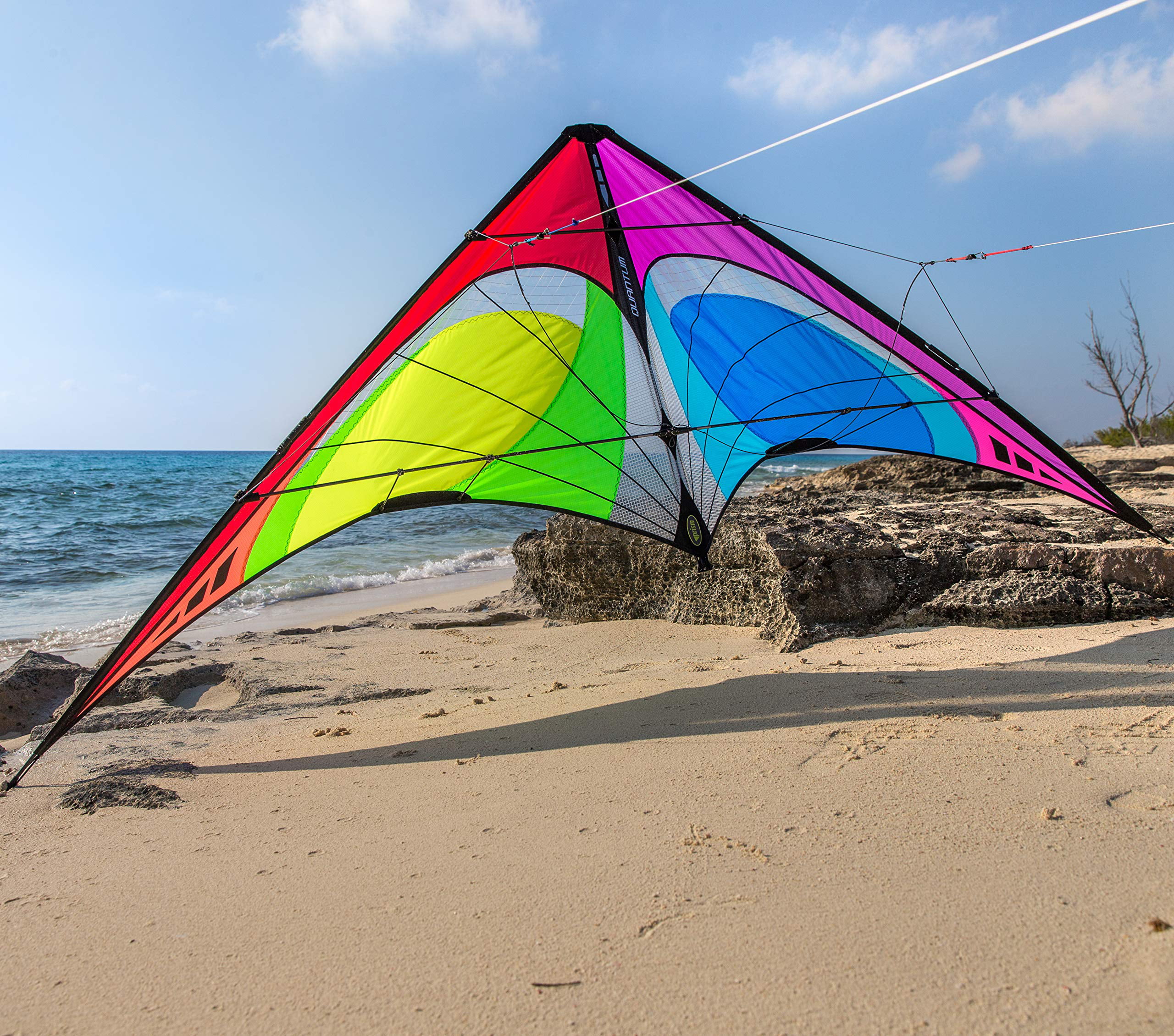 Citrus Prism Hypnotist Delta Dual-Line Stunt Kite Kit Vid lnk Padded Straps 
