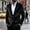Black, variant on Men's Solid Velvet Tuxedo Blazer, Shawl Lapel Single Button Suit Jacket with Pockets for Wedding Party Prom Going out Jackets