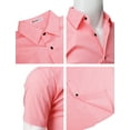 thumbnail image 4 of H2H Mens Casual Slim Fit Short Sleeve Shirts SALMON2 US S/ASIA M (KMTSTS0132), 4 of 6