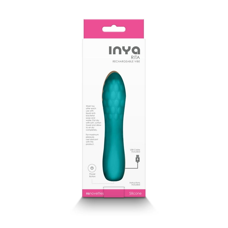 New Sensations Novelties INYA Rita Rechargeable Vibe - Teal, Discreet  Vibrator