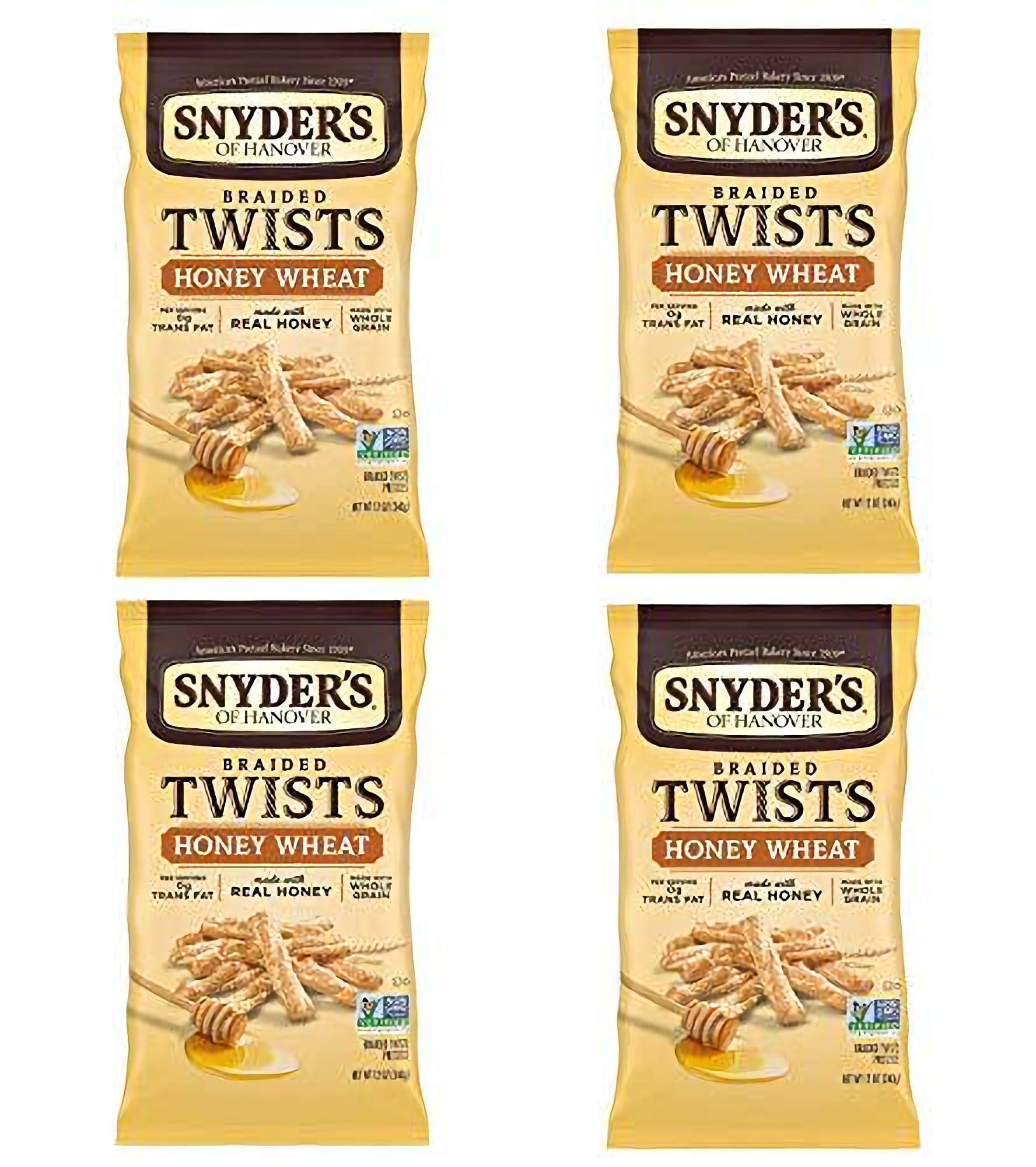 Snyder's Honey Wheat Braided Twists 12oz | 4 Bags