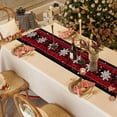 thumbnail image 5 of Cinvoph Christmas Table Runner Plaid Snowflake Table Runners Xmas Seasonal Holiday Table Decorations for Dinning Home Party Decor 13"x72", 5 of 6
