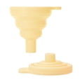 thumbnail image 4 of 2-Pack Collapsible Silicone Funnel Set – Food Grade Kitchen Funnel for Liquids, Powder & Travel | Dishwasher Safe Foldable Design (7.5x7.6cm, Yellow), 4 of 4