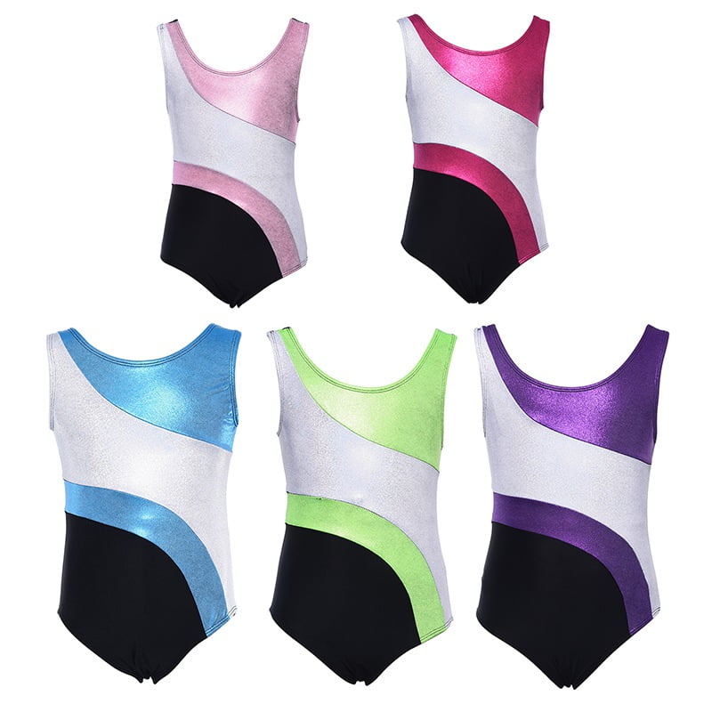 Girls Leotard Ballet Dance Dress Kid Stretchy Gymnastics Dancewear Costume 3-12Y