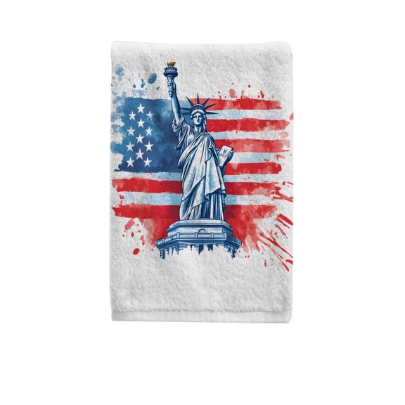 Ryvnso America Flag Hand Towels for Bathroom Cotton Face Towel Decorative 15.5x29.5 inch