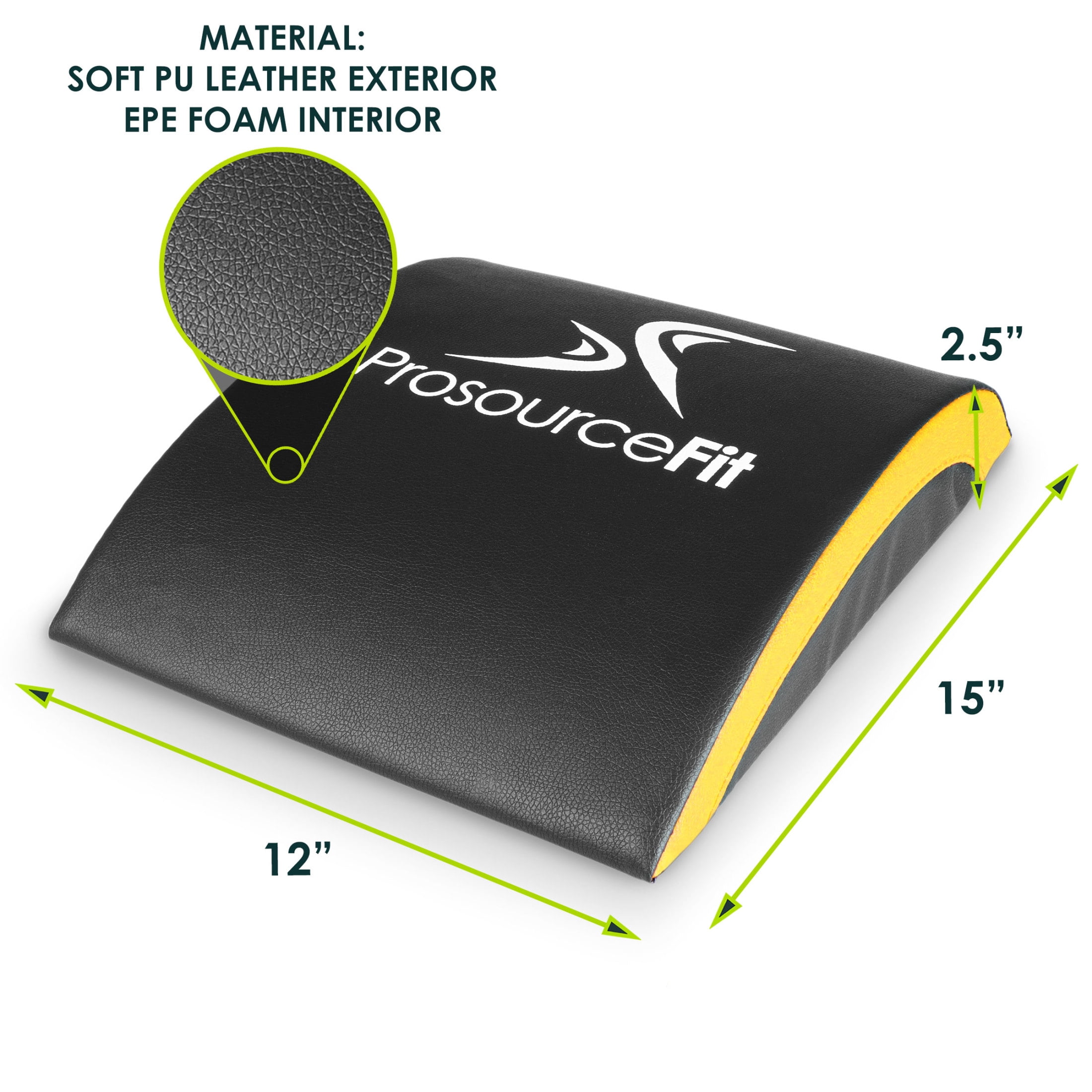 ProsourceFit Abdominal AB Mat 15" x 12" High Density Core Trainer