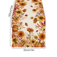thumbnail image 3 of Hvmvliv 12x71 Inch Halloween Fall Harvest Table Runner with Ghost Web Striped Design for Dining Table Farmhouse Kitchen Indoor Outdoor Party Decor Multicolor, 3 of 6