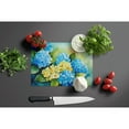 thumbnail image 3 of Hydrangeas in Watercolor Glass Cutting Board Large 12 in x 15 in, 3 of 5