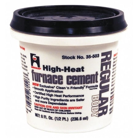 HERCULES High Temperature Furnace Cement 8 fl oz Pail