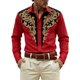 thumbnail image 1 of Camisetas de Navidad de Manga Larga de los Hombres de Moda Casual de Manga Larga Turndown Collar Blusa para Primavera Invierno Al Aire Libre Diario, 1 of 4