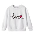 thumbnail image 2 of Bnwani Girls Sweatshirt Crew Neck Long Sleeve Fall Warm Sweatshirt Letter Printed Pullover Size 7-8, 2 of 7