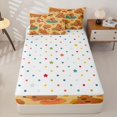 thumbnail image 4 of Homewish Kawaii Animal Capybara Zipper Full Size Comforter Sets with Fitted Sheet and 2 Pillowcases,Cute Flowers Sweet Doughnut Zipper Bedding Set For Kids,Reversible,4 Pieces, 4 of 7