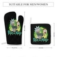thumbnail image 2 of Rick And Morty 4 Pcs Oven Mitts And Pot Holders Kitchen Oven Glove with Potholders Non-Slip Cooking Gloves for Cooking Baking Grilling, 2 of 7