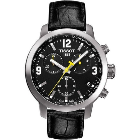 Tissot T0554171605700 42mm Stainless Steel Case Black Leather Anti-Reflective Sapphire Men's Watch