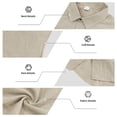 thumbnail image 6 of Yopmin Mens Linen Short Set 2 Piece Button Up Sleeveless Shirt and Shorts Set Loose Fit Linen Outfits for Vacation Daily Wear, 6 of 8