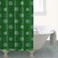 thumbnail image 4 of Green Christmas Snowflake Pattern Shower Curtain 36"x72" ,Bathroom Decorative Shower Curtains Set with 12 Hooks,Modern Waterproof Washable Shower Curtain, 4 of 6