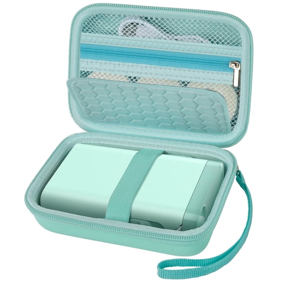 Case with Nelko P21/ for Phomemo D30 D35 Label Maker Machine, for JADENS D11/ for SUPVAN Mini Labeler Sticker - Green