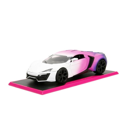 Lykan Hypersport White, Pink and Purple Gradient "Pink Slips" Series 1/24 Die Cast Model Car by Jada