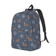 thumbnail image 2 of Balery Squirrel And Snowflakes Vintage Canvas Backpack for Men and Women - Large Capacity, Durable Travel Laptop Bag for School, Work, Hiking, and Outdoor Activities, 2 of 7