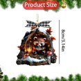 thumbnail image 3 of Christmas Animal Hanging Ornament, Acrylic Reading Book Raccoon Christmas Ornaments 2025, Cute Raccoon in Snowy Tree Stump Ornament, Forest Animals Hanging Decoration Gift for Animal Lovers, 3 of 6