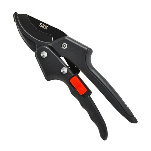 Ludlz Professional Ratchet Pruning Shears - Ultra Sharp SK-5 Steel Blades with Ergonomic Handle & Safety Lock (3/4" Cutting Capacity)
