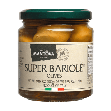 Mantova Super Bariole Olives, 9.87 oz (Pack of 2)