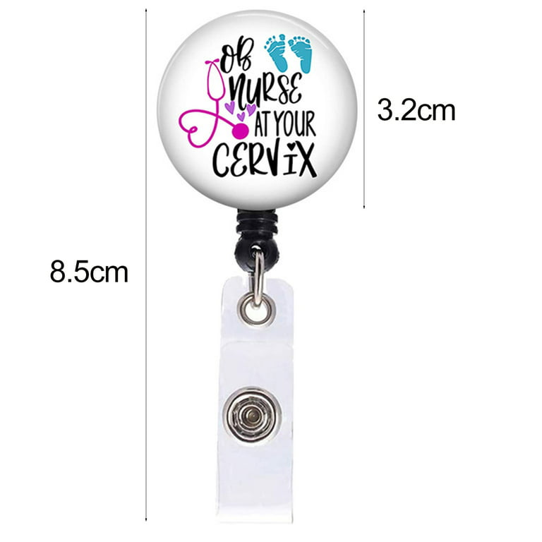 8pc Funny Badge Reel Retractable for Nurse, Nurses, Medical & Nursing |  Cute Cool Badge Reels ID Tag Card Holder Clips for Office Work Doctor  Student