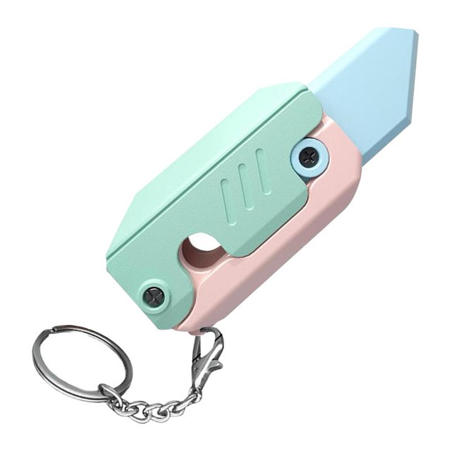 3uds. Cuchillo de juguete de plástico, zanahoria, los mejores regalos con llavero para niños y niñas, azul claro