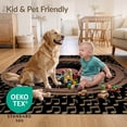 thumbnail image 4 of ODIKA 2'x3' Ultra-Soft Accent Mat, Album Themed Round Design Featuring Groove Rings And Musical Symbols None Washable, Bare feet friendly, Easy Care Indoor rug for Bedside, Footrest, 4 of 7