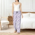thumbnail image 4 of Sikiie Lavender Flowers Women’s Ultra-Soft Comfy Lounge Pants Sleepwear Comfy Lounge Pants Drawstring Sleep Bottoms with PocketsLarge, 4 of 6